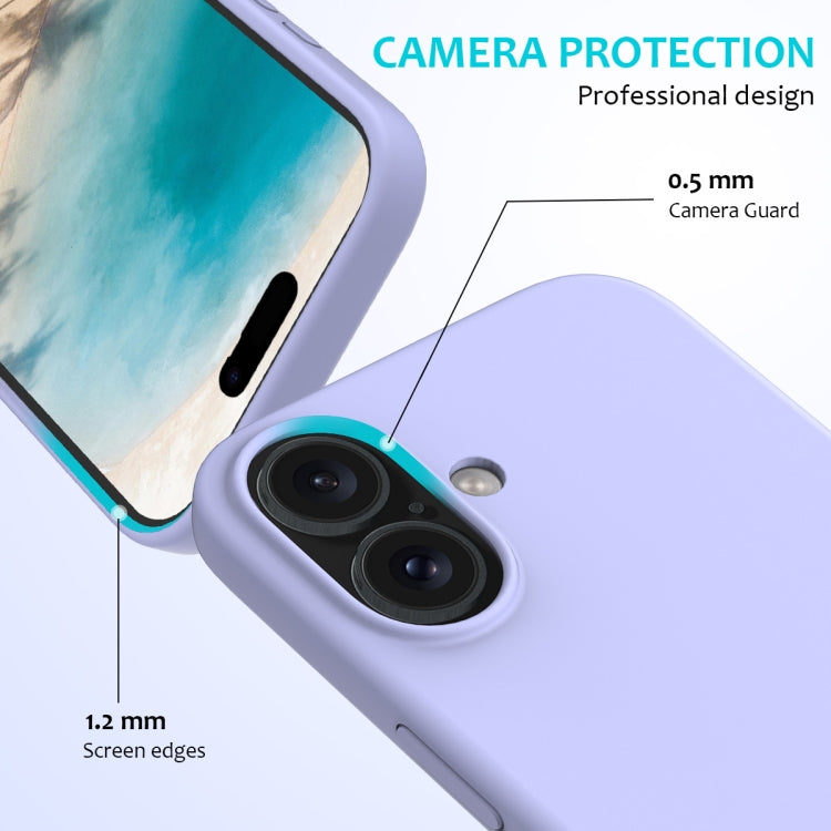 For iPhone 16 Plus Solid Color Silicone Phone Case(Purple) - More iPhone Cases by PMC TechLife | Online Shopping South Africa | PMC TechLife | Buy Now Pay Later Mobicred