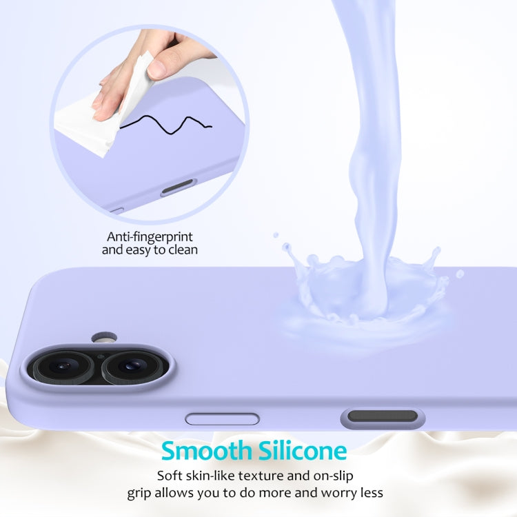 For iPhone 16 Plus Solid Color Silicone Phone Case(Purple) - More iPhone Cases by PMC TechLife | Online Shopping South Africa | PMC TechLife | Buy Now Pay Later Mobicred