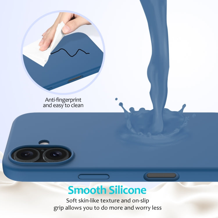 For iPhone 16 Plus Solid Color Silicone Phone Case(Cobalt Blue) - More iPhone Cases by PMC TechLife | Online Shopping South Africa | PMC TechLife | Buy Now Pay Later Mobicred