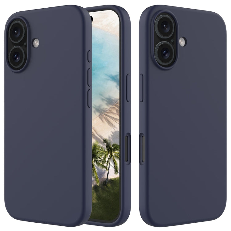 For iPhone 16 Plus Solid Color Silicone Phone Case(Midnight Blue) - More iPhone Cases by PMC TechLife | Online Shopping South Africa | PMC TechLife | Buy Now Pay Later Mobicred
