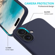 For iPhone 16 Plus Solid Color Silicone Phone Case(Midnight Blue)