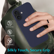 For iPhone 16 Plus Solid Color Silicone Phone Case(Midnight Blue)