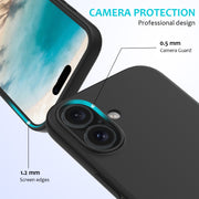 For iPhone 16 Solid Color Silicone Phone Case(Black)