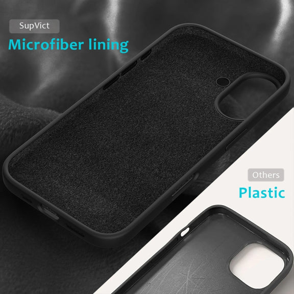 For iPhone 16 Solid Color Silicone Phone Case(Black)