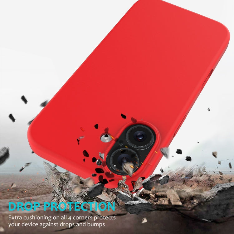 For iPhone 16 Solid Color Silicone Phone Case(Red) - More iPhone Cases by PMC TechLife | Online Shopping South Africa | PMC TechLife | Buy Now Pay Later Mobicred