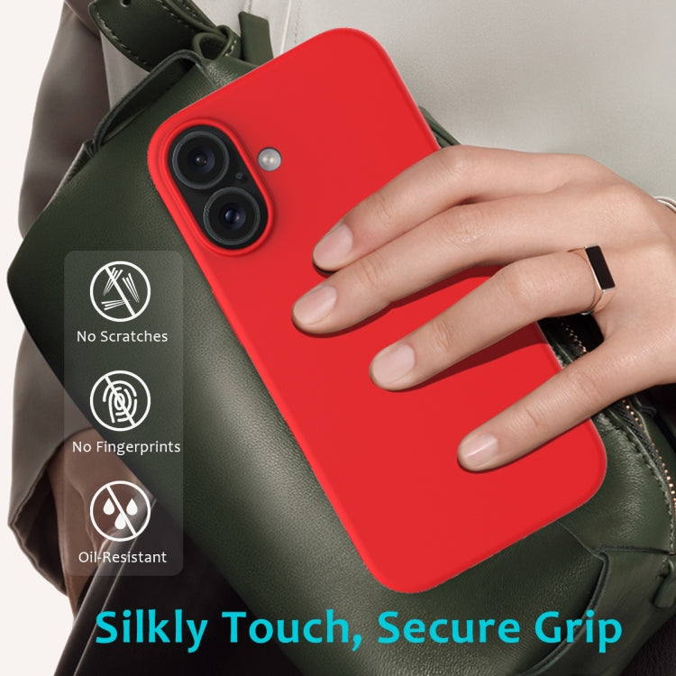 For iPhone 16 Solid Color Silicone Phone Case(Red) - More iPhone Cases by PMC TechLife | Online Shopping South Africa | PMC TechLife | Buy Now Pay Later Mobicred