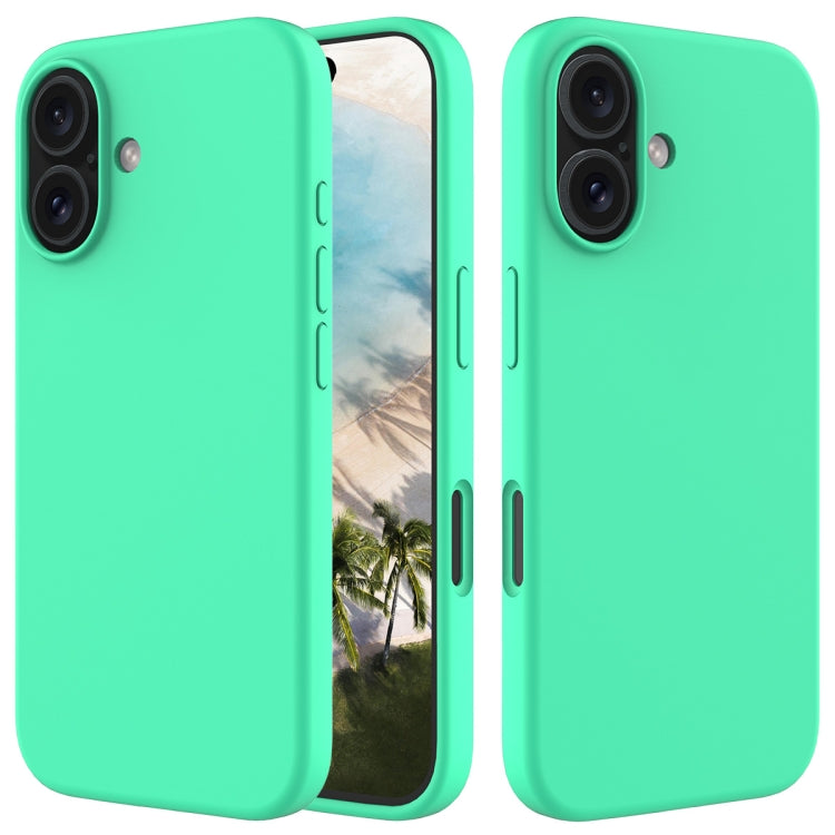 For iPhone 16 Solid Color Silicone Phone Case(Green) - More iPhone Cases by PMC TechLife | Online Shopping South Africa | PMC TechLife | Buy Now Pay Later Mobicred
