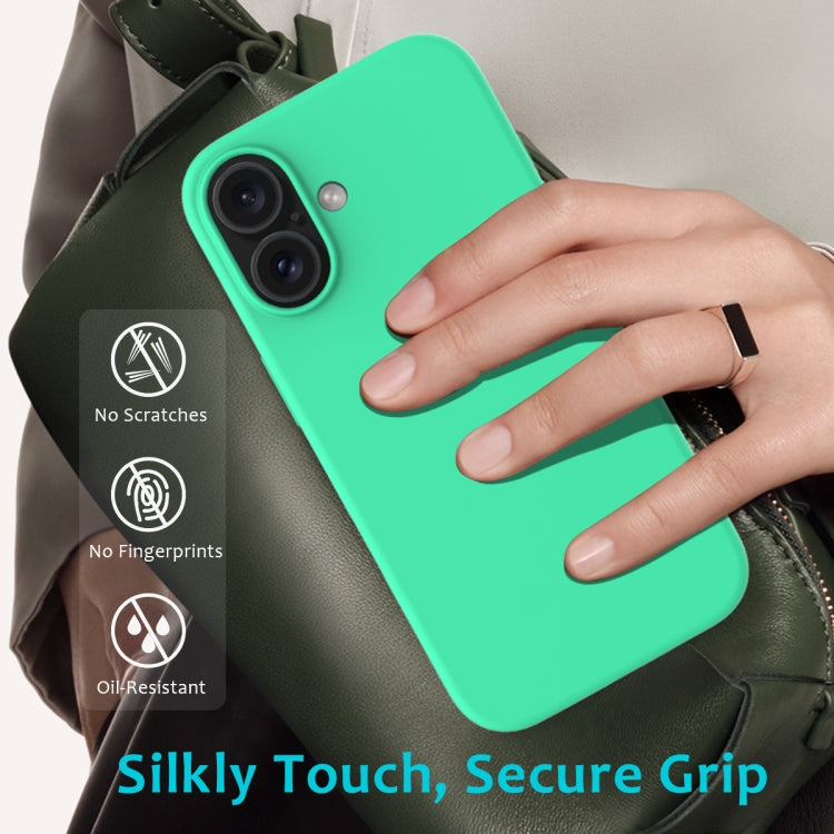 For iPhone 16 Solid Color Silicone Phone Case(Green) - More iPhone Cases by PMC TechLife | Online Shopping South Africa | PMC TechLife | Buy Now Pay Later Mobicred
