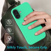 For iPhone 16 Solid Color Silicone Phone Case(Green)