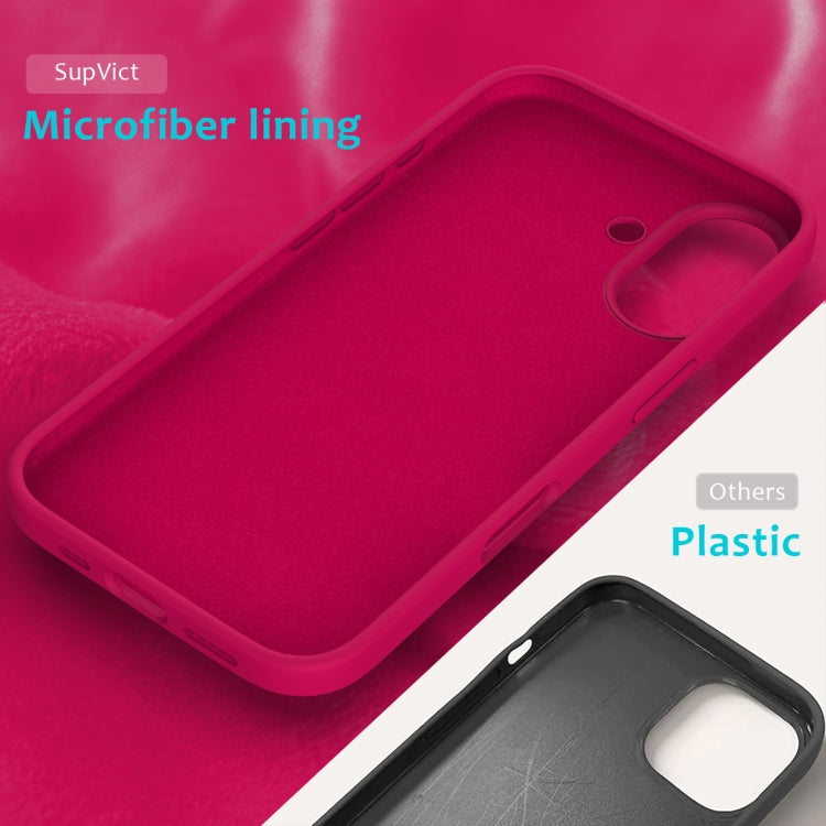 For iPhone 16 Solid Color Silicone Phone Case(Rose Red) - More iPhone Cases by PMC TechLife | Online Shopping South Africa | PMC TechLife | Buy Now Pay Later Mobicred