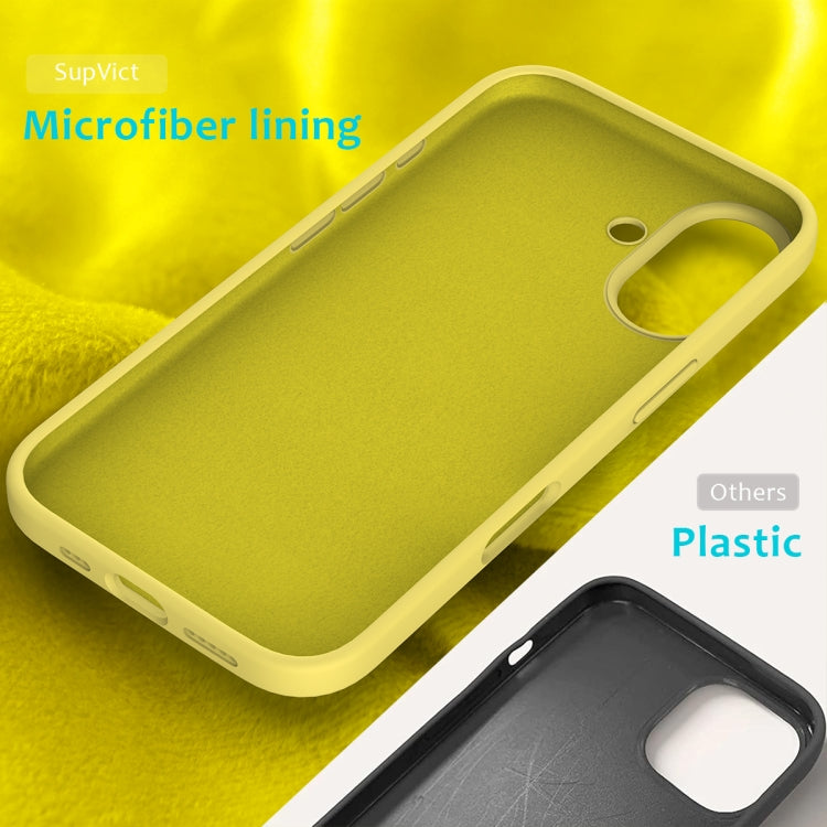 For iPhone 16 Solid Color Silicone Phone Case(Lemon Yellow) - More iPhone Cases by PMC TechLife | Online Shopping South Africa | PMC TechLife | Buy Now Pay Later Mobicred