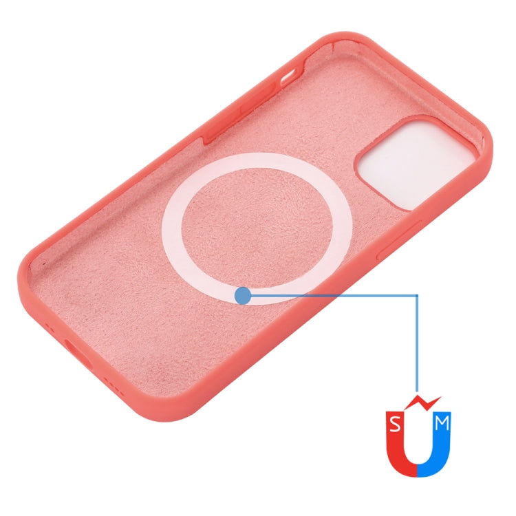 For iPhone 15 Shockproof Silicone Magsafe Phone Case(Pink Orange) - iPhone 15 Cases by PMC TechLife | Online Shopping South Africa | PMC TechLife