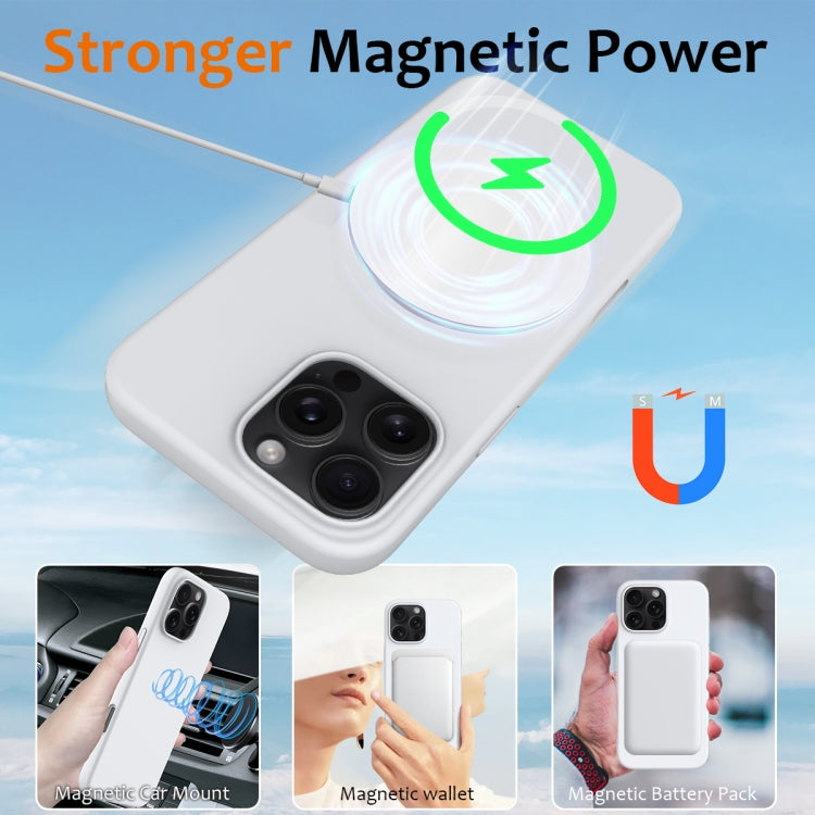 For iPhone 16 Pro Max Shockproof Silicone Magsafe Phone Case(White) - free shipping - PMC Jewellery - Order now!