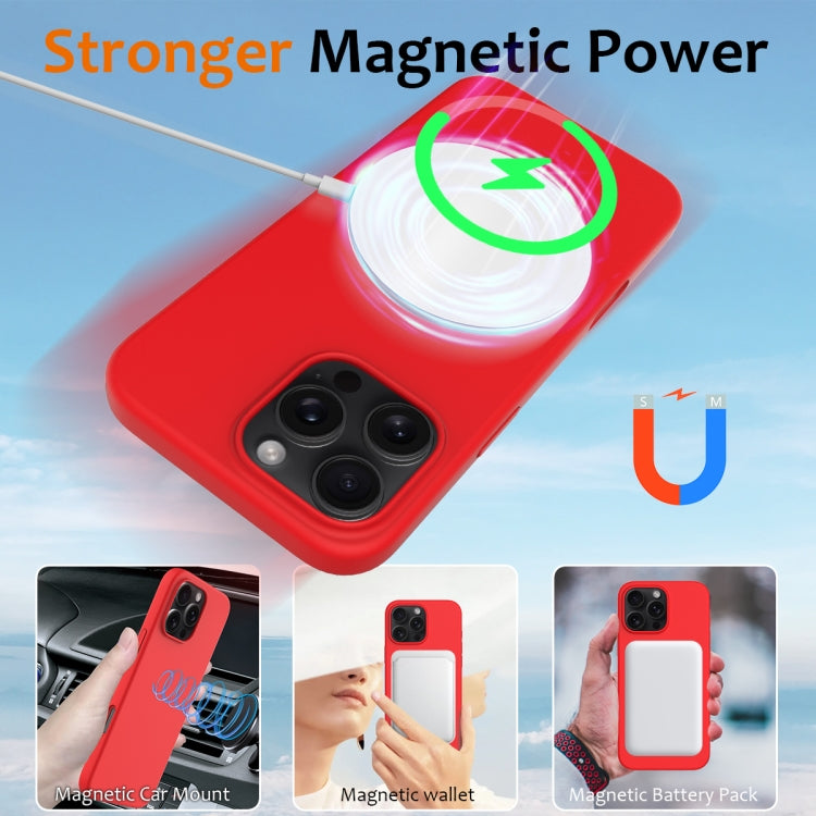 For iPhone 16 Pro Max Shockproof Silicone Magsafe Phone Case(Red) - iPhone 16 Pro Max Cases by PMC TechLife | Online Shopping South Africa | PMC TechLife | Buy Now Pay Later Mobicred