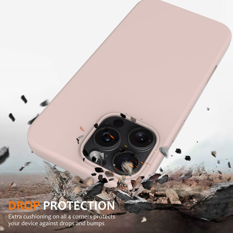 For iPhone 16 Pro Max Shockproof Silicone Magsafe Phone Case(Sand Pink) - iPhone 16 Pro Max Cases by PMC TechLife | Online Shopping South Africa | PMC TechLife | Buy Now Pay Later Mobicred