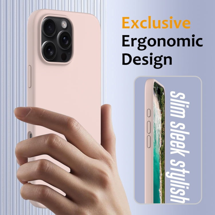 For iPhone 16 Pro Max Shockproof Silicone Magsafe Phone Case(Sand Pink) - iPhone 16 Pro Max Cases by PMC TechLife | Online Shopping South Africa | PMC TechLife | Buy Now Pay Later Mobicred