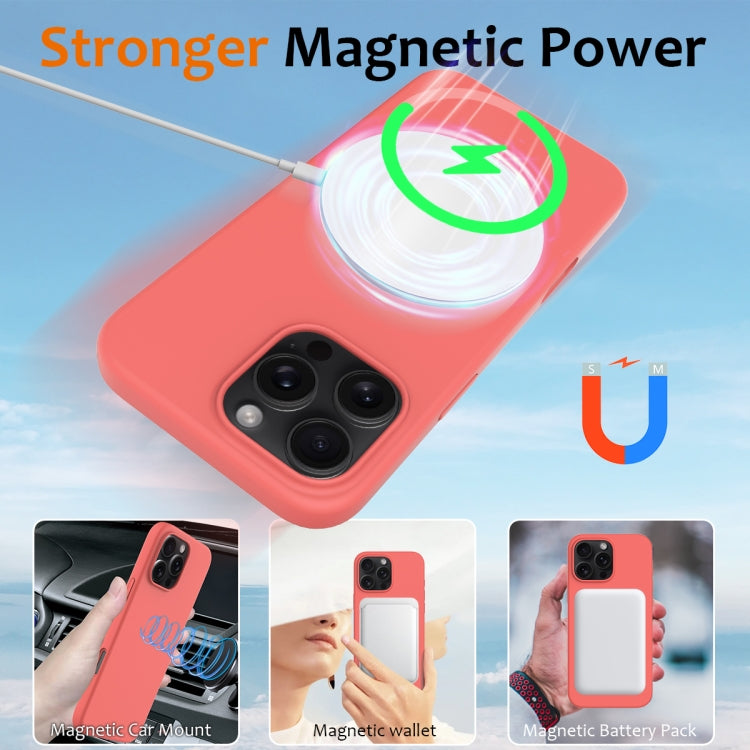 For iPhone 16 Pro Shockproof Silicone Magsafe Phone Case(Pink Orange) - free shipping - PMC TechLife - Order now!