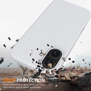 For iPhone 16 Plus Shockproof Silicone Magsafe Phone Case(White)