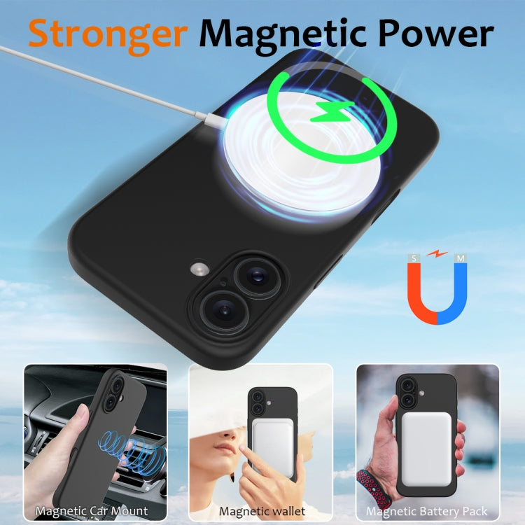 For iPhone 16 Plus Shockproof Silicone Magsafe Phone Case(Black) - iPhone 16 Plus Cases by PMC TechLife | Online Shopping South Africa | PMC TechLife | Buy Now Pay Later Mobicred
