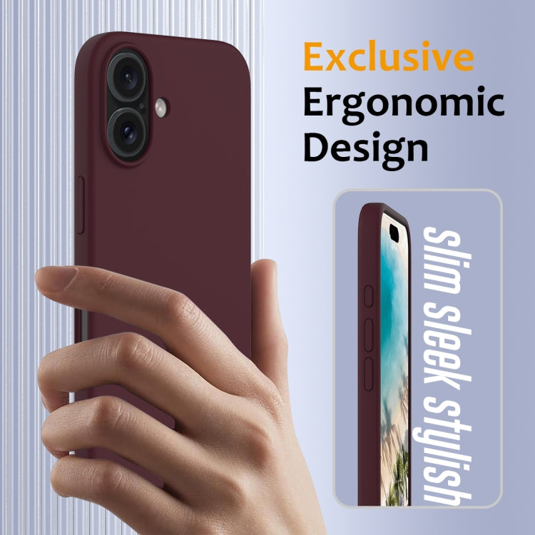 For iPhone 16 Plus Shockproof Silicone Magsafe Phone Case(Plum Color) - iPhone 16 Plus Cases by PMC TechLife | Online Shopping South Africa | PMC TechLife | Buy Now Pay Later Mobicred