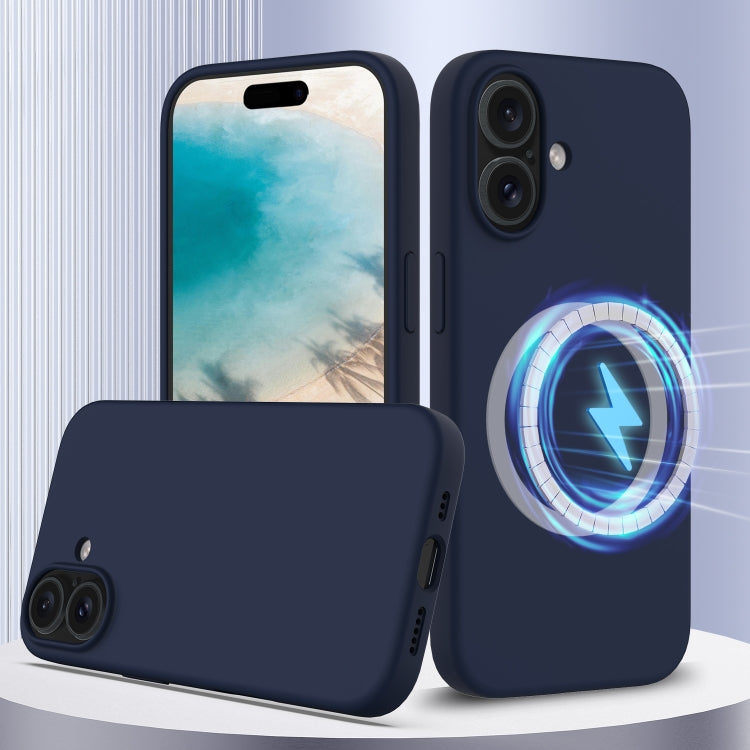 For iPhone 16 Plus Shockproof Silicone Magsafe Phone Case(Navy Blue) - iPhone 16 Plus Cases by PMC TechLife | Online Shopping South Africa | PMC TechLife | Buy Now Pay Later Mobicred