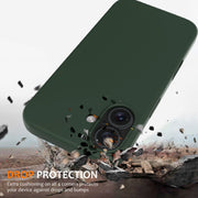 For iPhone 16 Plus Shockproof Silicone Magsafe Phone Case(Dark Green)