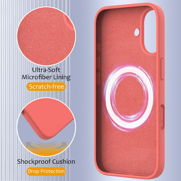For iPhone 16 Shockproof Silicone Magsafe Phone Case(Pink Orange) - iPhone 16 Cases by PMC TechLife | Online Shopping South Africa | PMC TechLife | Buy Now Pay Later Mobicred