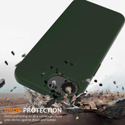 For iPhone 16e Shockproof Silicone Magsafe Phone Case(Dark Green)