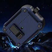 For AirPods Pro Carbon Fiber Magnetic Automatic Switch Earphone Protective Case(Blue)