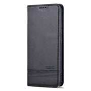 For Xiaomi 14 AZNS Magnetic Calf Texture Flip Leather Phone Case(Black)