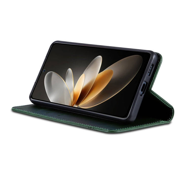 For Xiaomi Redmi K70/K70 Pro AZNS Magnetic Calf Texture Flip Leather Phone Case(Dark Green)