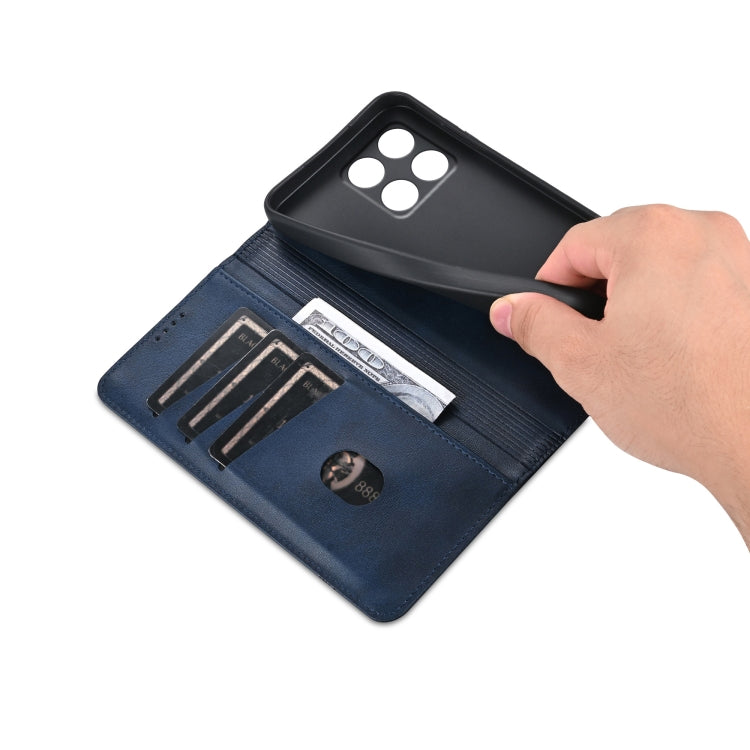 For Xiaomi Redmi K70/K70 Pro AZNS Magnetic Calf Texture Flip Leather Phone Case(Dark Blue) - free shipping - PMC Jewellery - Order now!