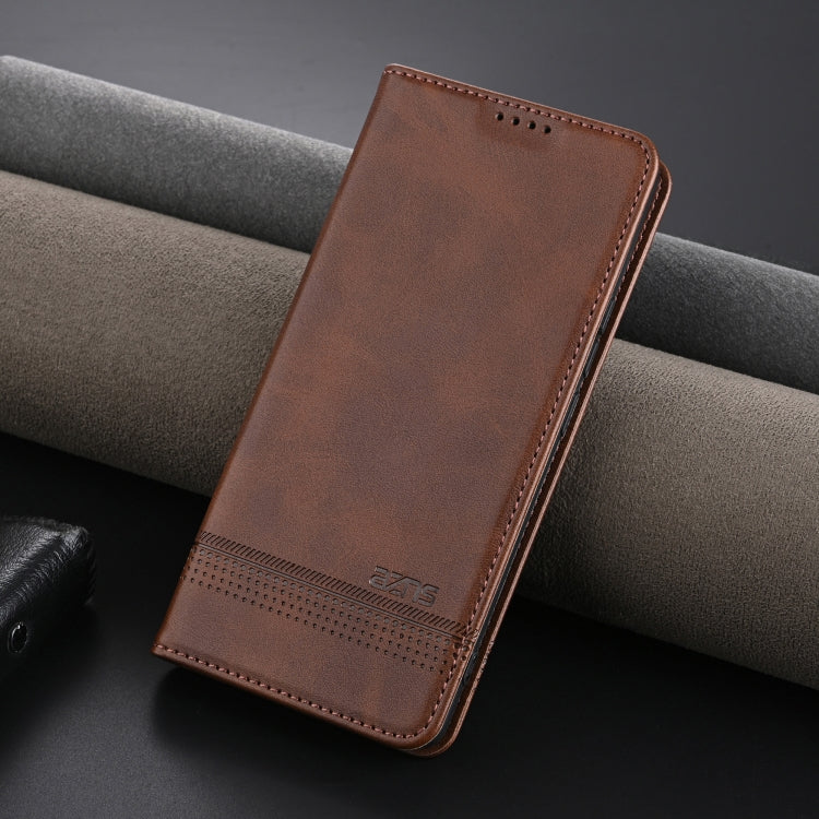 For Xiaomi Redmi K70/K70 Pro AZNS Magnetic Calf Texture Flip Leather Phone Case(Dark Brown) - Xiaomi Cases by AZNS | Online Shopping South Africa | PMC Jewellery | Buy Now Pay Later Mobicred