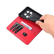 For Xiaomi 14 Ultra AZNS Magnetic Calf Texture Flip Leather Phone Case(Red)