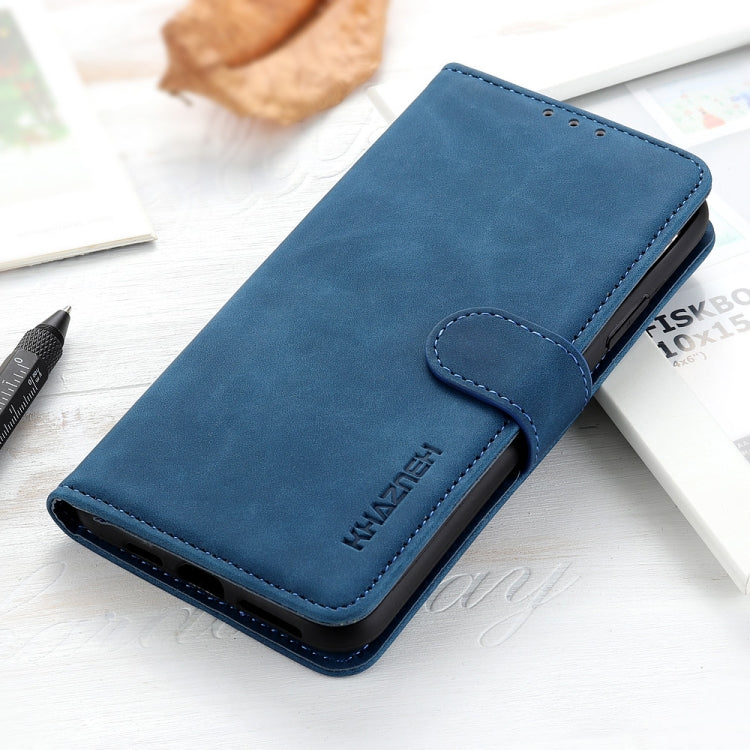 For iPhone 16 Plus KHAZNEH Retro Texture Leather Phone Case(Blue) - iPhone 16 Plus Cases by PMC TechLife | Online Shopping South Africa | PMC TechLife | Buy Now Pay Later Mobicred