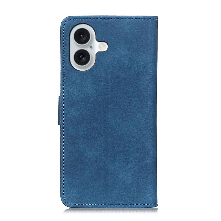 For iPhone 16 Plus KHAZNEH Retro Texture Leather Phone Case(Blue) - iPhone 16 Plus Cases by PMC TechLife | Online Shopping South Africa | PMC TechLife | Buy Now Pay Later Mobicred