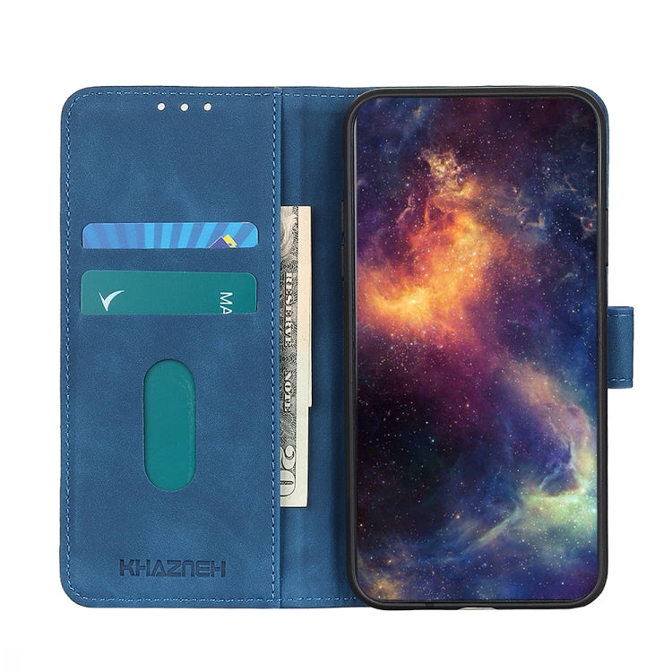 For iPhone 16 Plus KHAZNEH Retro Texture Leather Phone Case(Blue) - iPhone 16 Plus Cases by PMC TechLife | Online Shopping South Africa | PMC TechLife | Buy Now Pay Later Mobicred