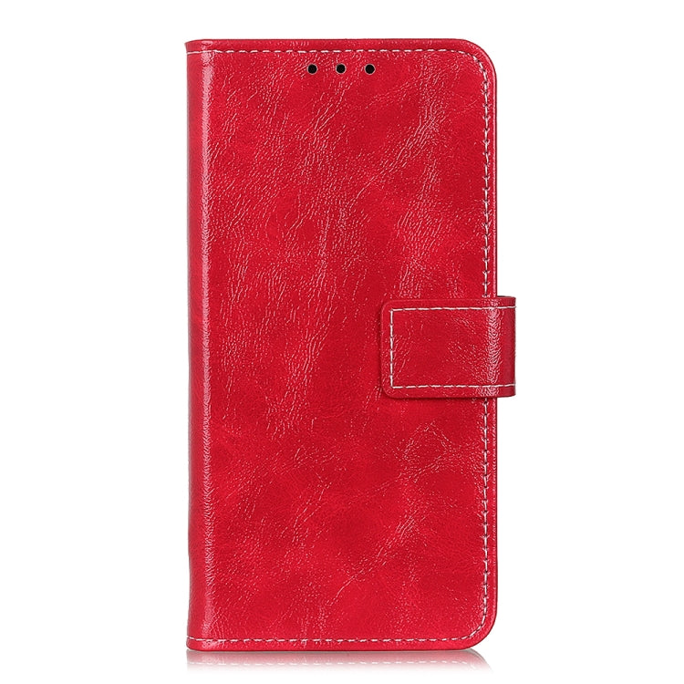 For iPhone 16e Retro Crazy Horse Texture Horizontal Flip Leather Phone Case(Red) - iPhone 16e Cases by PMC TechLife | Online Shopping South Africa | PMC TechLife | Buy Now Pay Later Mobicred
