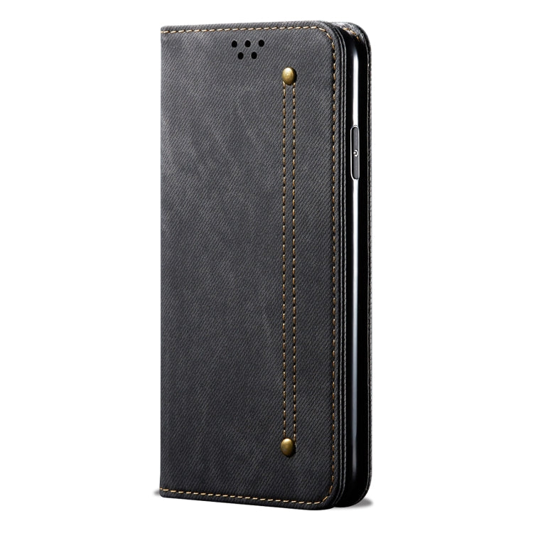For vivo X100 Pro Denim Texture Flip Leather Phone Case(Black) - vivo Cases by imak | Online Shopping South Africa | PMC Jewellery | Buy Now Pay Later Mobicred