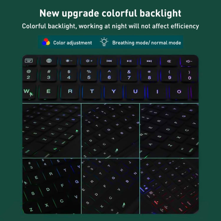 For iPad Pro 11 2022 / 2021 / 2020 Integrated Bluetooth Keyboard Leather Case with Backlight & Touchpad(Black) - For iPad Pro by PMC TechLife | Online Shopping South Africa | PMC TechLife