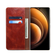 For vivo X100 Pro Oil Wax Crazy Horse Texture Leather Phone Case(Brown)