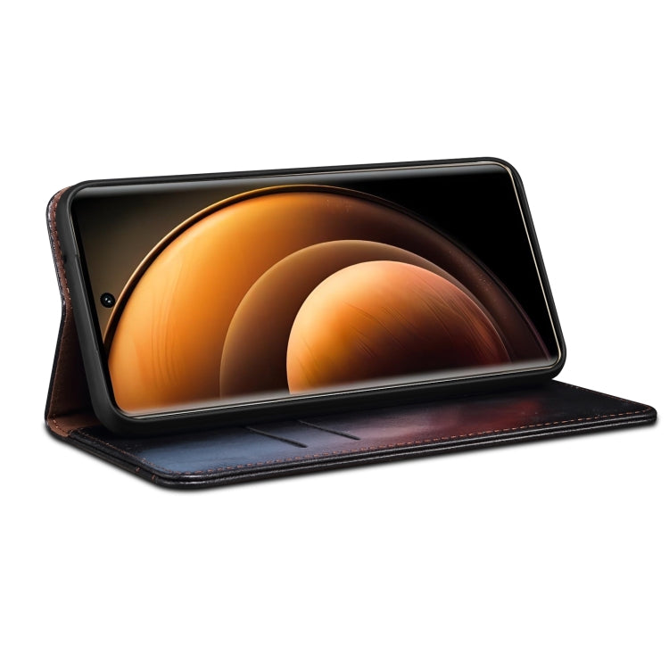 For vivo X100 Pro Oil Wax Crazy Horse Texture Leather Phone Case(Black) - X100 Pro Cases by imak | Online Shopping South Africa | PMC TechLife | Buy Now Pay Later Mobicred