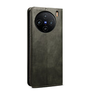 For vivo X100 Pro Oil Wax Crazy Horse Texture Leather Phone Case(Green)