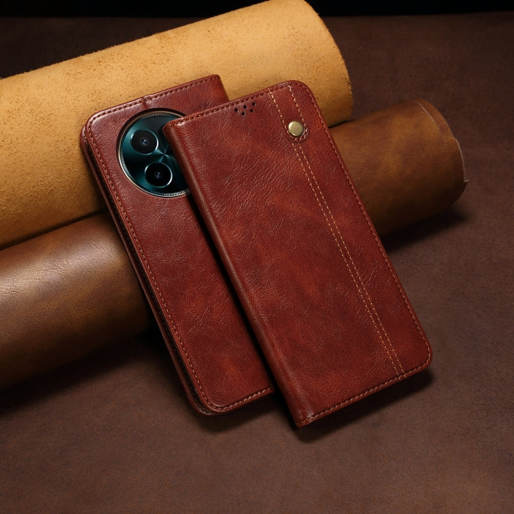 For vivo Y38 5G Global Oil Wax Crazy Horse Texture Leather Phone Case(Brown) - free shipping - PMC TechLife - Order now!
