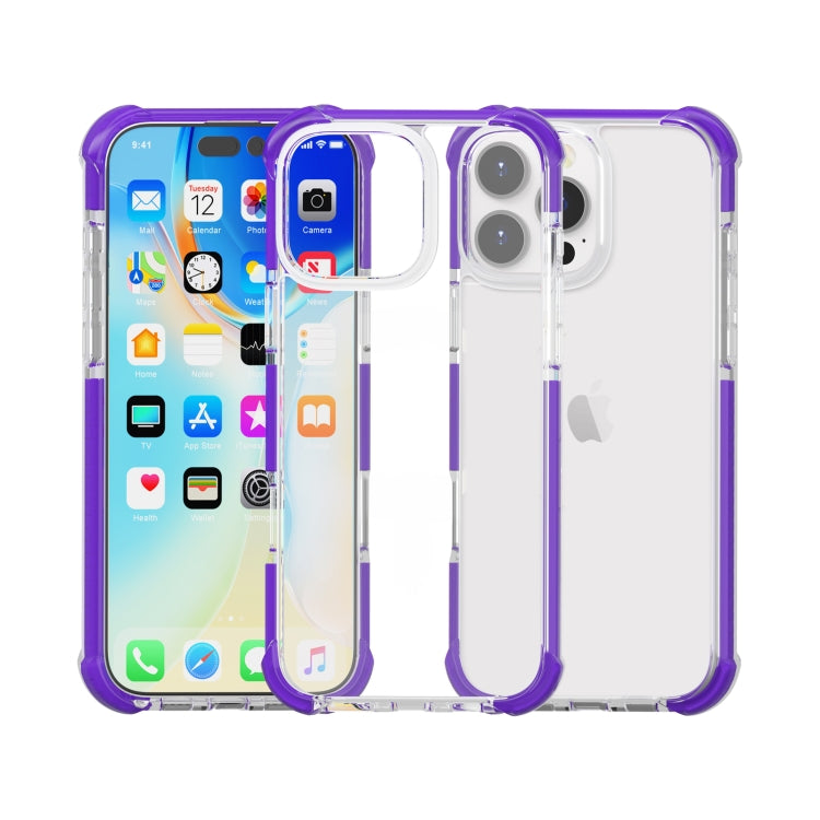 For iPhone 16 Pro Four-corner Shockproof TPU + Acrylic Phone Case(Purple) - iPhone 16 Pro Cases by PMC TechLife | Online Shopping South Africa | PMC TechLife | Buy Now Pay Later Mobicred