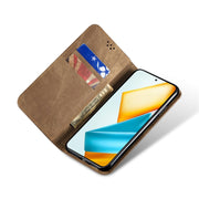 For Honor 90 GT Denim Texture Flip Leather Phone Case(Khaki)
