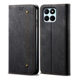For Honor X8b 4G Global Denim Texture Flip Leather Phone Case(Black) - Honor Cases by PMC TechLife | Online Shopping South Africa | PMC TechLife | Buy Now Pay Later Mobicred