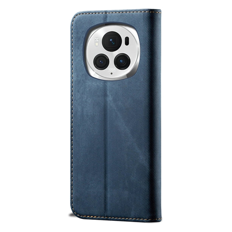 For Honor Magic6 Pro Denim Texture Flip Leather Phone Case(Blue) - Honor Cases by PMC TechLife | Online Shopping South Africa | PMC TechLife | Buy Now Pay Later Mobicred