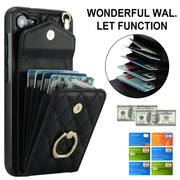 For Samsung Galaxy S24+ 5G Rhombic Texture Card Bag Phone Case with Long Lanyard(Black)