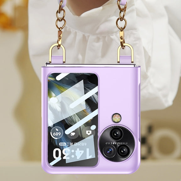 For OPPO Find N3 Flip GKK Integrated Ultra-thin Handbag Phone Case(Purple)